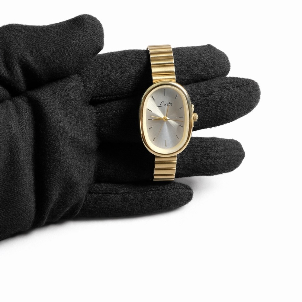 Pandora Gold Tone Oval Bracelet Watch with Silver Dial